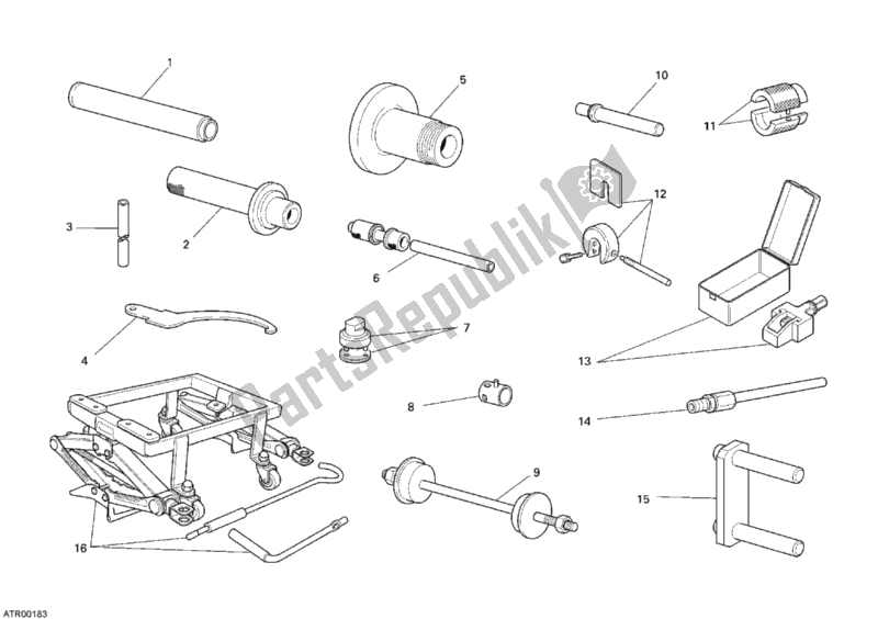 All parts for the Workshop Service Tools, Frame of the Ducati Multistrada 1100 USA 2009